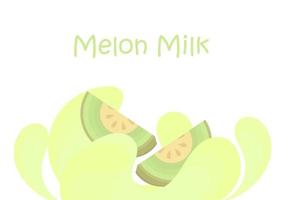 fondo de leche de melon vector