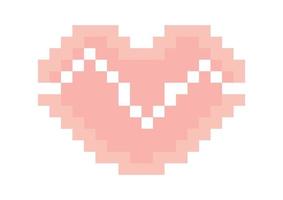 conceptos de diseño de corazón con tema de píxeles 2 vector