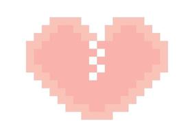 heart design concepts with pixel theme vector