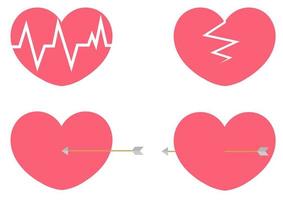 collection of heart design concepts vector