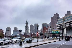 Boston, Massachusetts, 2021 - Street scenes on rainy day photo