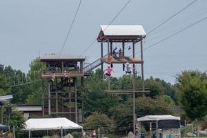 Charlotte, NC, 2021 - People zip lining photo