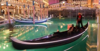Las Vegas, Nevada, 2021 - Las Vegas gondolas at night photo