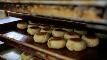 Close Up image, Bakpia, a famous traditional food from Yogyakarta Indonesia with a delicious sweet taste photo