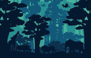 Green Wildlife Forest Concept vector