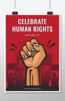 Celebrating Human Rights Poster vector