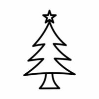 Christmas Tree Icon Line Styl... vector