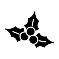 Holly Icon Black and White St... vector