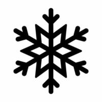 Snowflake Icon Black and Whit... vector