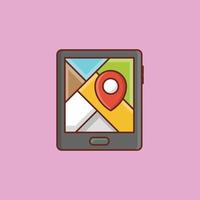mobile map location vector