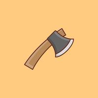 axe color line icon vector