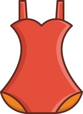bikini colour Line icons