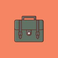 luggage color line icon vector