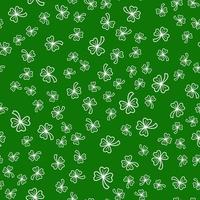 Vector illustration. Clover leaf seamless pattern.