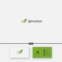 movement abstract motion logo bird digital vector