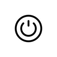 shutdown icon design vector symbol off, start, energy, power, button for multimedia