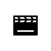 claqueta icono diseño vector símbolo película, badajo, acción, cinematografía, tablilla para multimedia