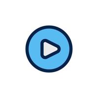play icon design vector symbol pause, button, video, player for multimedia