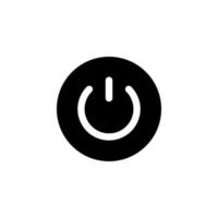 shutdown icon design vector symbol off, start, energy, power, button for multimedia