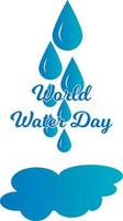 Flat world water day vector illustration
