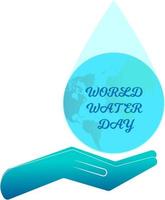 Flat design world water day event design concept vector