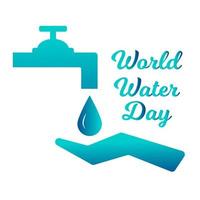 Flat design world water day event design concept vector