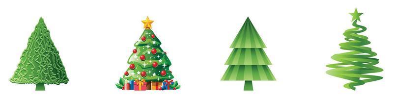 Collection of Christmas trees vector