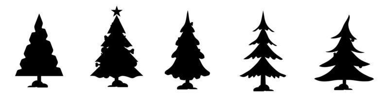 Modern christmas trees vector
