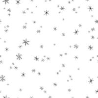 Christmas vector seamless pattern. Snowflakes background. New Year colorful texture  for wrapping, wallpaper, textile, scrapbooking. Hand drawn vector illustration in doodle style.