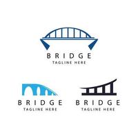 Diseño de ilustración de icono de vector de plantilla de logotipo de puente
