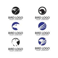 vector de diseño de plantilla de logotipo de pájaro, emblema, concepto de diseño, símbolo creativo, icono