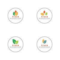 Leaf icon Vector Illustration design Logo template