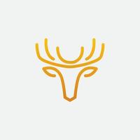 Line Antler Moose Logo vector