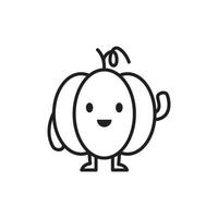 Cute Line Pumpkins Illustration vector