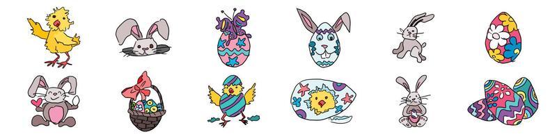 Doodle simple drawings for the Easter holiday