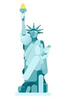 simple estatua del monumento americano de la libertad vector