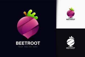 Beetroot logo design with gradient vector