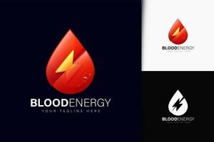 Blood energy logo design with gradient vector