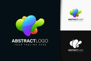 diseño de logotipo abstracto con degradado vector