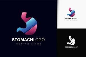 diseño de logotipo de órgano estomacal con degradado vector