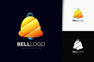 Bell logo design with gradient vector