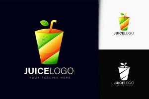 Juice logo design with gradient vector