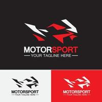 Plantilla de diseño de ilustración de vector de símbolo de logotipo de deporte de motocicleta