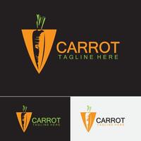 Carrot logo vector icon illustration design template