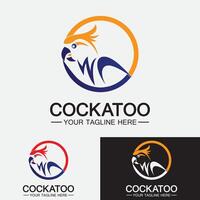 Cockatoo Parrot Bird logo design vector template