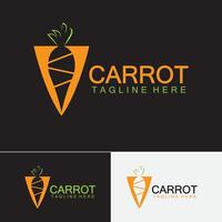 Carrot logo vector icon illustration design template