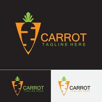 Carrot logo vector icon illustration design template