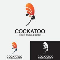 Cockatoo Parrot Bird logo design vector template