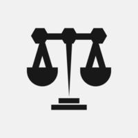 Justice scale icon. White background. Grading pictogram scale Vector illustration.