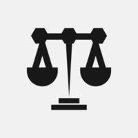 Justice scale icon. White background. Grading pictogram scale Vector illustration.